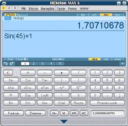 Hexelon kalkulator matematyczny screenshot
